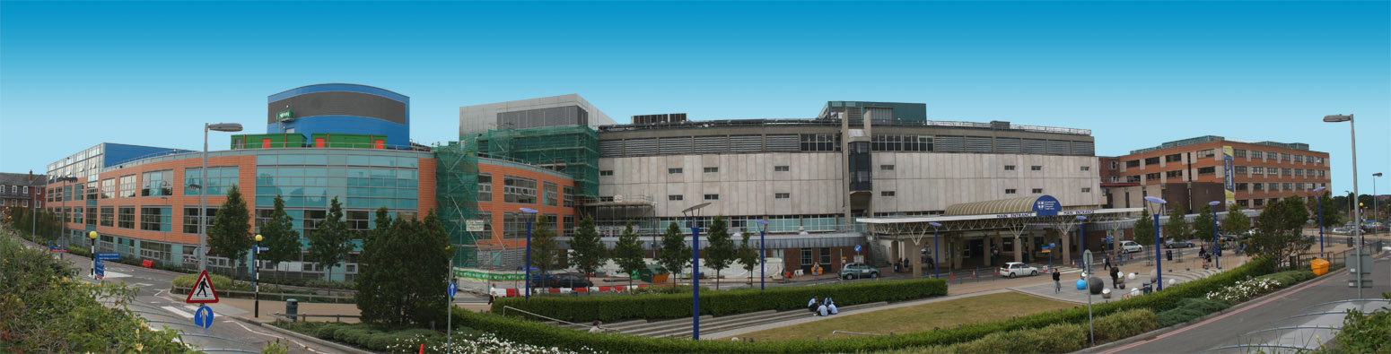 Panoramic photograph of Southampton General Hospital.